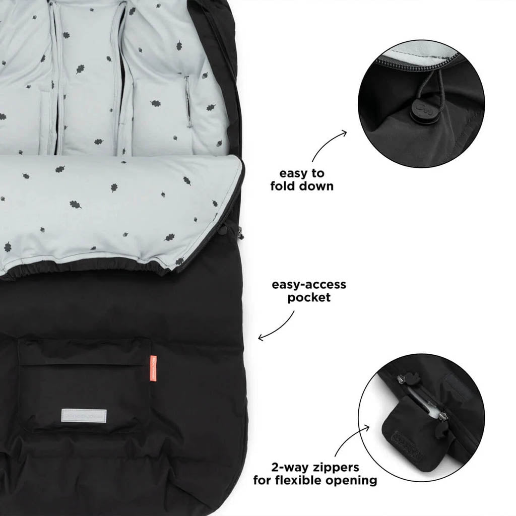 Winterfußsack in schwarz