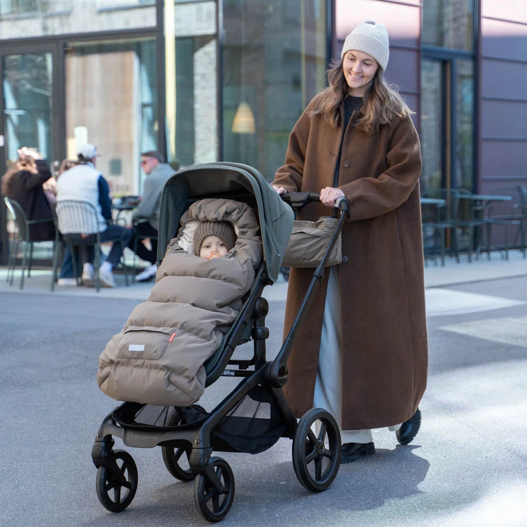 Winterfußsack für Kinderwagen in Taupe