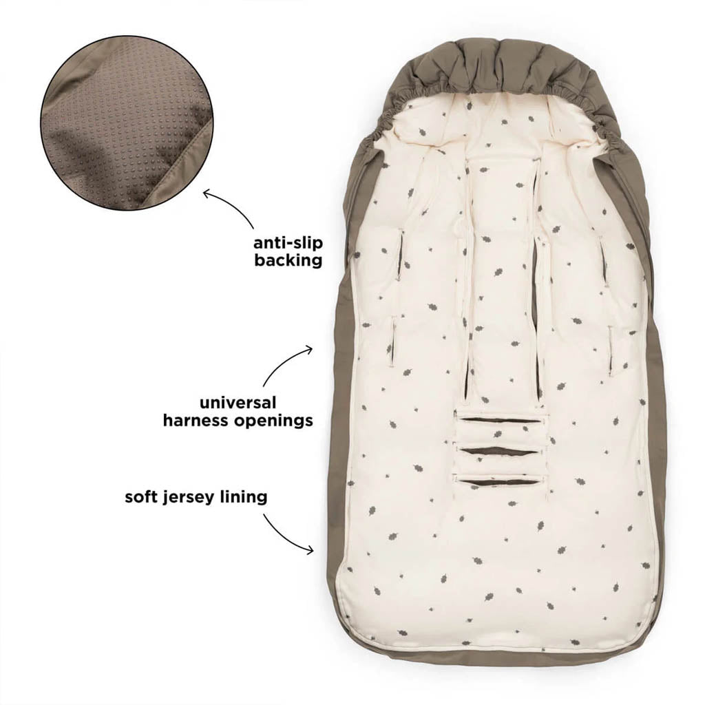 Winterfußsack für Kinderwagen in Taupe