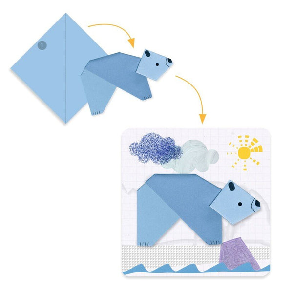 Erstes Papier Falten "1,2,3 Falten"