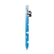 Kugelschreiber 'kostenlose Umarmungen' mit Pinguin, blau