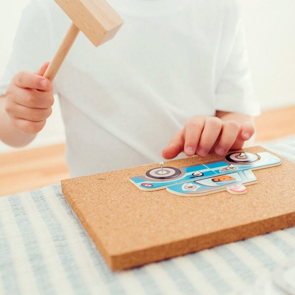 Hammermosaik med Biler