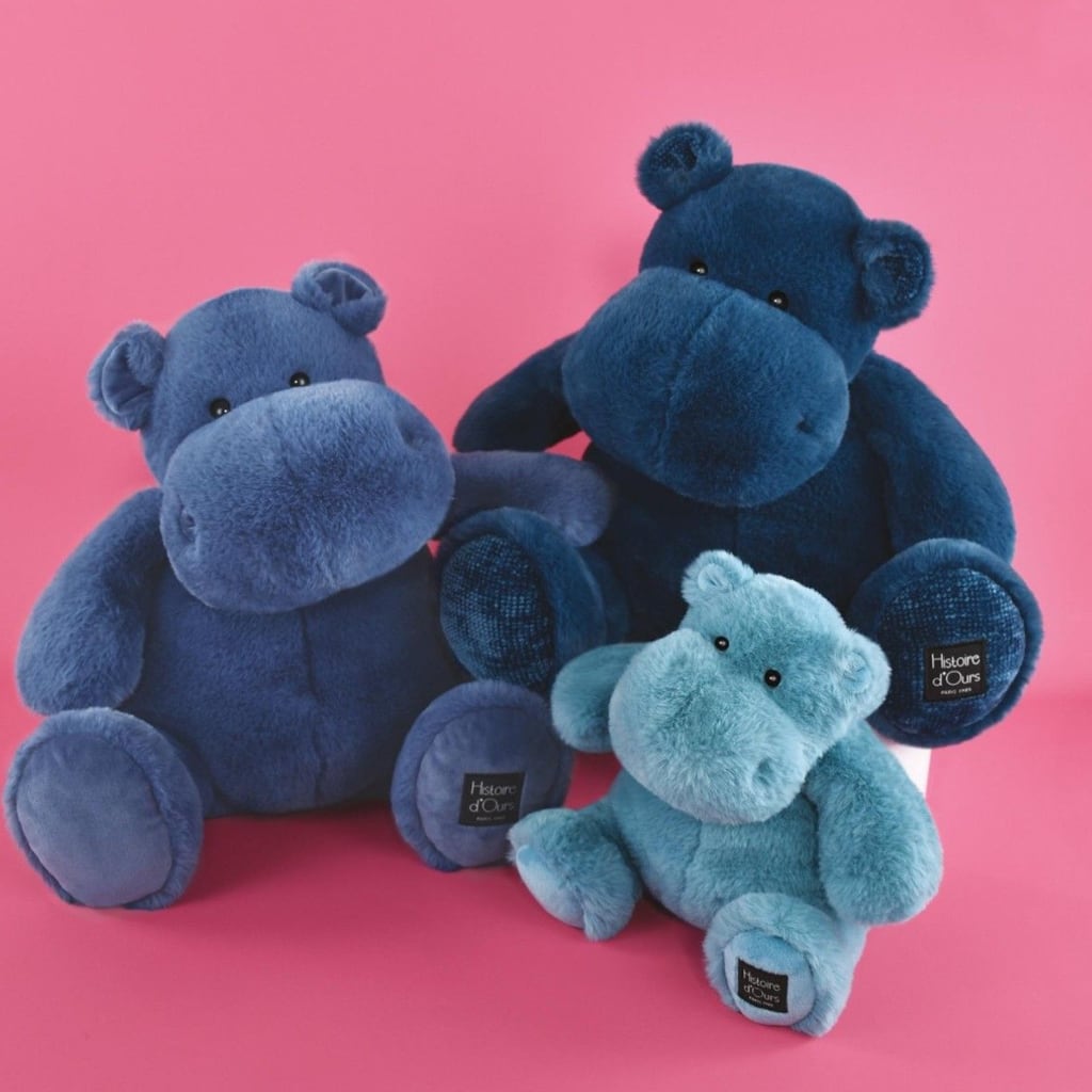 Hip'blue Flodhest Blå (25 cm) fra Doudou et Compagnie
