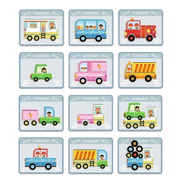 Inzebox Magnetleg med Køretøjer