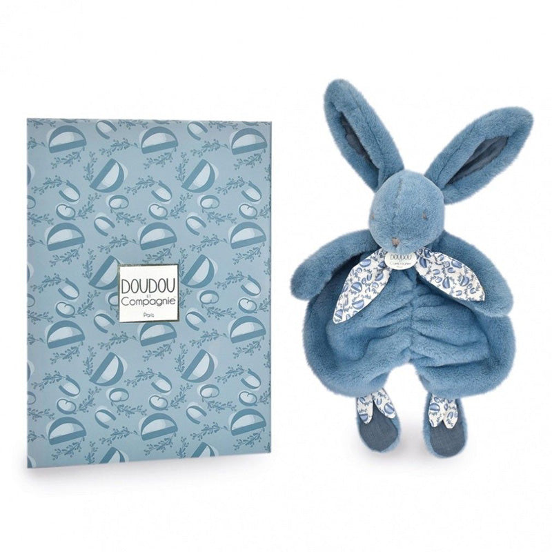 Schmusetuch Hase in Blau (29 cm)