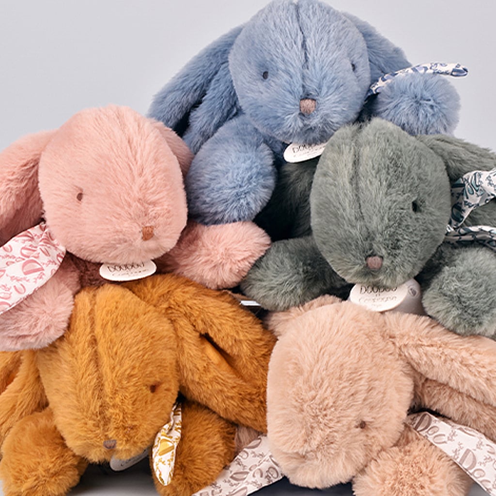 Kanin Krammeven i Grøn (25 cm) fra Doudou et Compagnie