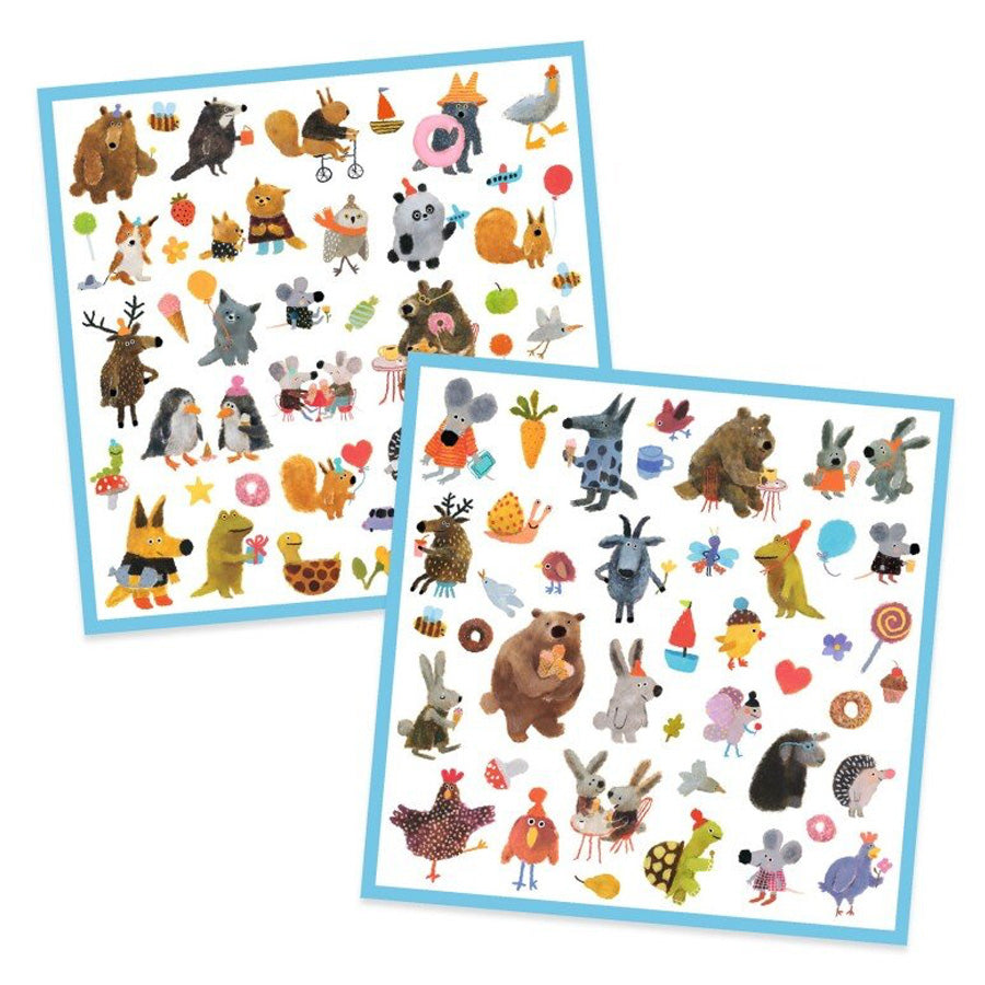 Sticker mit Fluffy Freunden