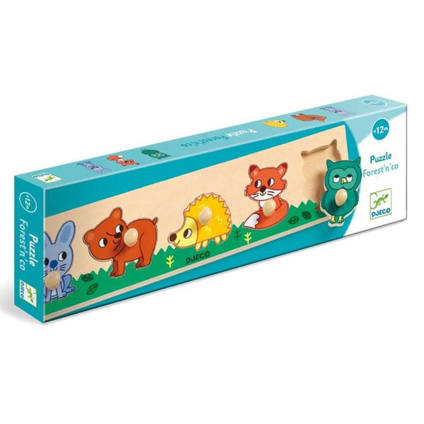 Knopf-Puzzlespiel mit Waldtieren