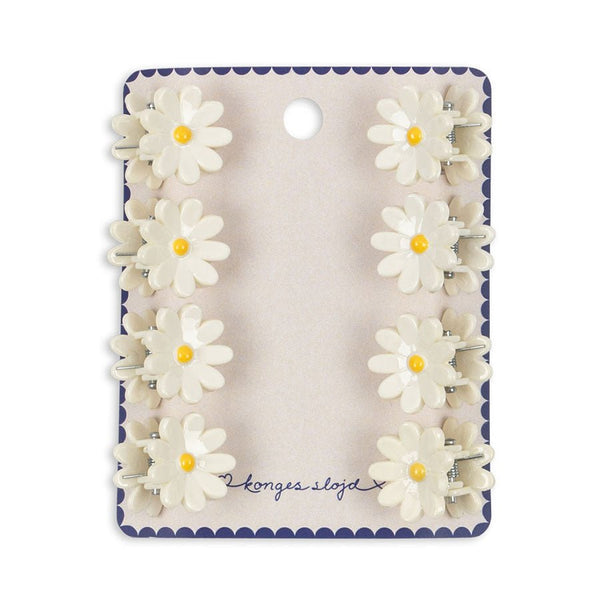 Konges Sløjd 8er-Pack Daisy Mini-Haarklammern, Antique White