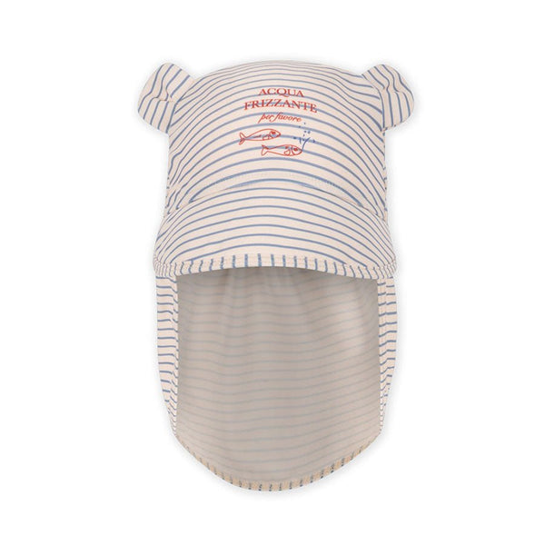 Konges Sløjd Aster Bear Sol Hat, Stripe Blue
