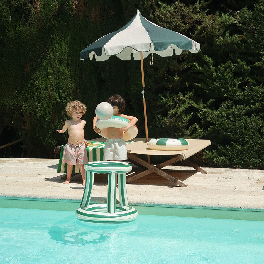 Aufblasbarer Basketball-Korb in Green Stripe