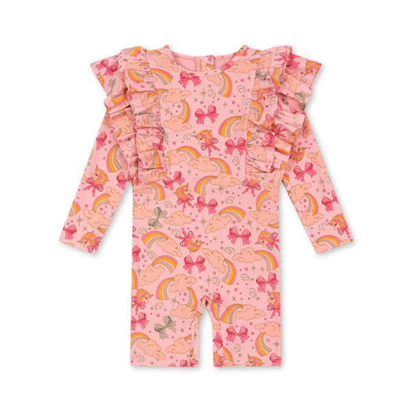 Konges Sløjd, Manuca frill onesie, rainbow bow C