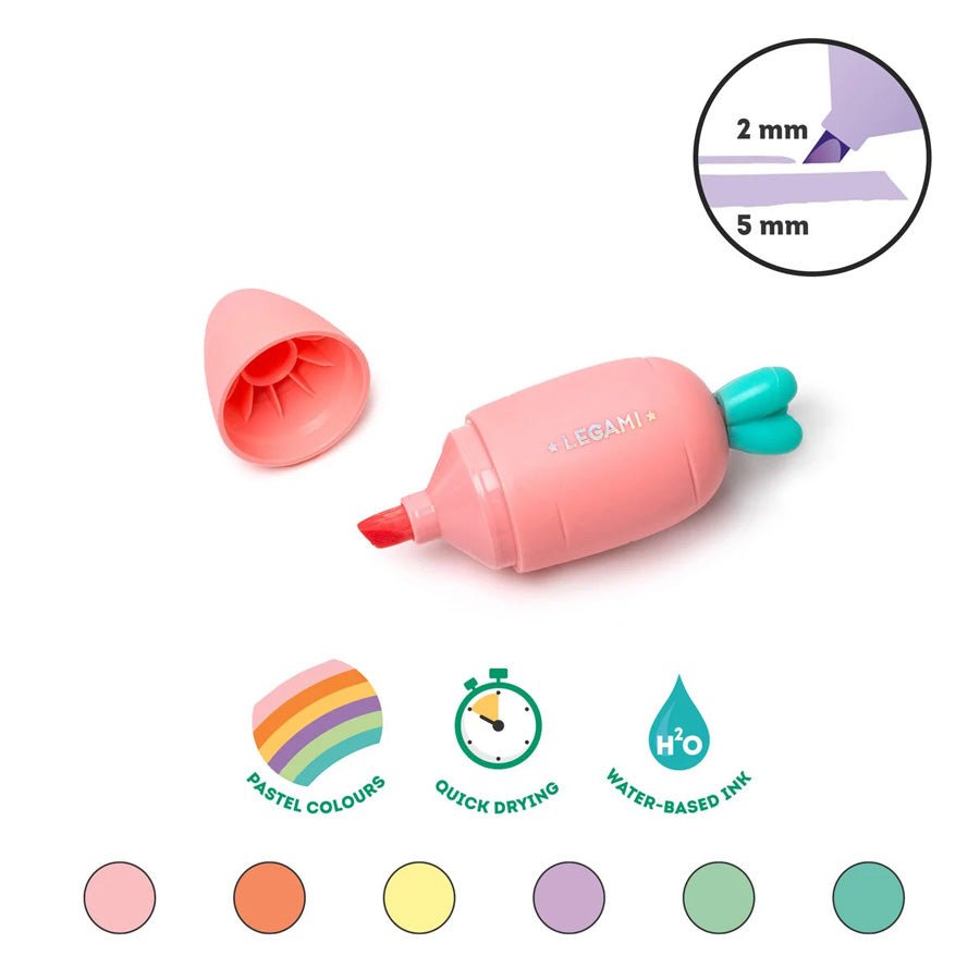 Legami 6 - Pak Gulerods Highlighters