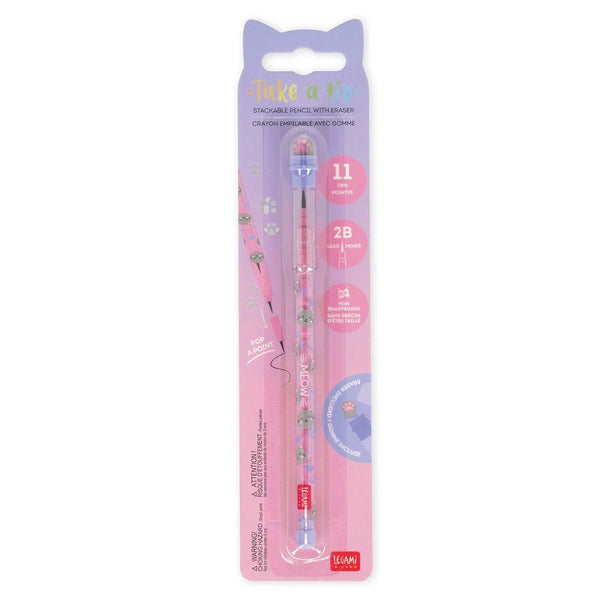 Legami Take A Tip, Blyant Med Flere Stifter - Kitty