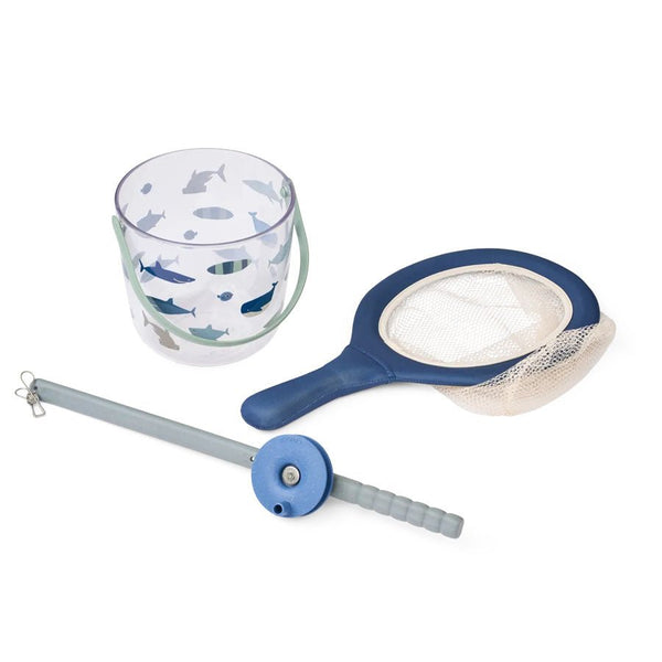 Liewood Cora Krabbenfischerset mit Netz, Shark/Dove Blue