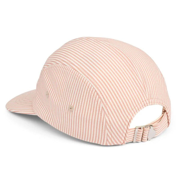 Rory Seersucker Kappe in Stripe Pale Tuscany und Creme De La Creme