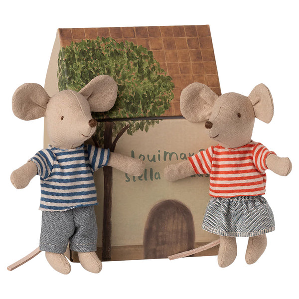 LouiMax und Stella als kleiner Bruder und kleine Schwester Maus