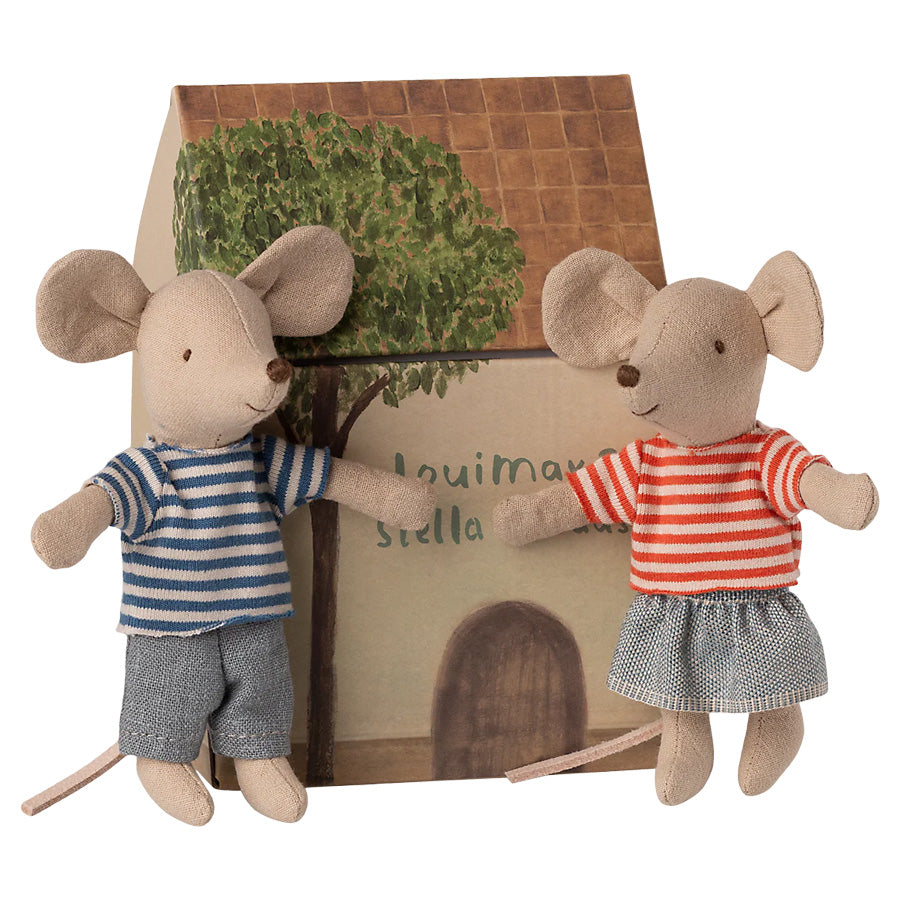 LouiMax und Stella als kleiner Bruder und kleine Schwester Maus