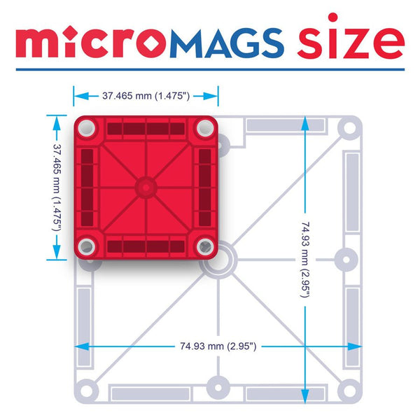 Magna Tiles Magnetisches microMAGS Reise-Set (26-teilig)