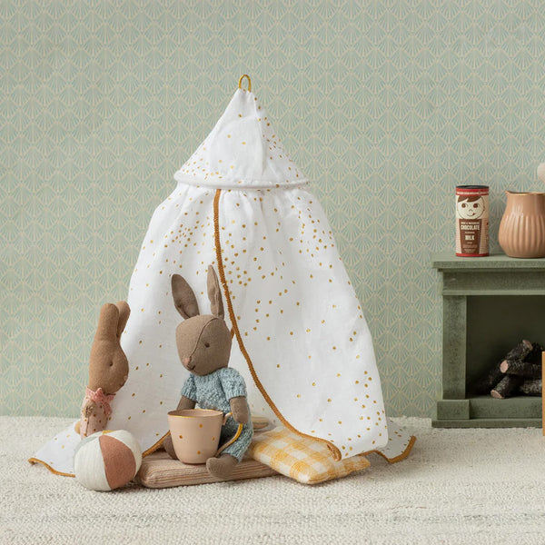 Miniatur Betthimmel in Weiß