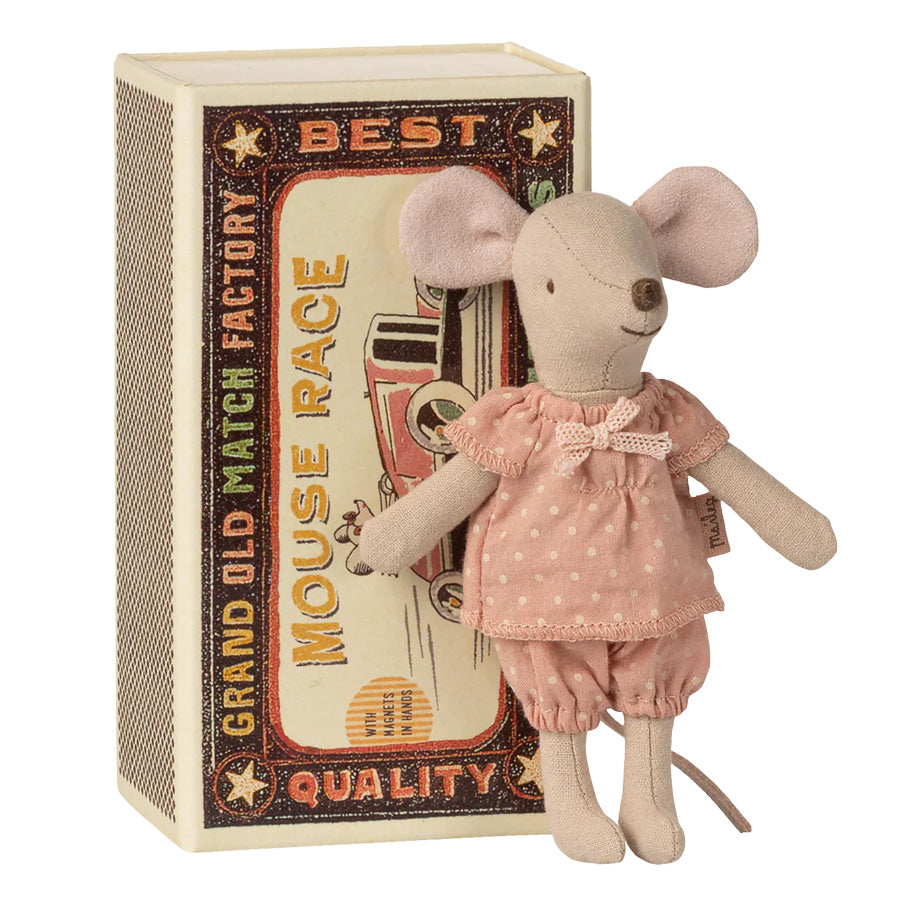 Maileg Große Schwester Maus in Streichholzschachtel