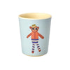 Melaminbecher mit Affenmotiv mattiert (150 ml)