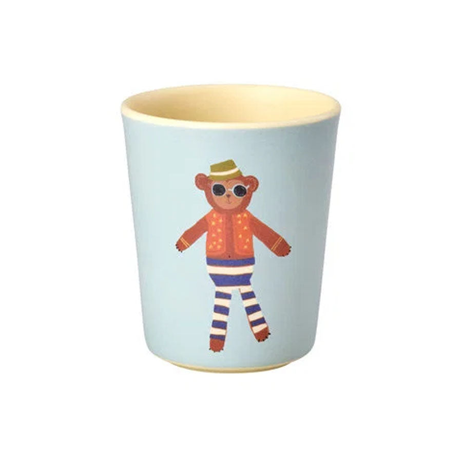 Melaminbecher mit Affenmotiv mattiert (150 ml)