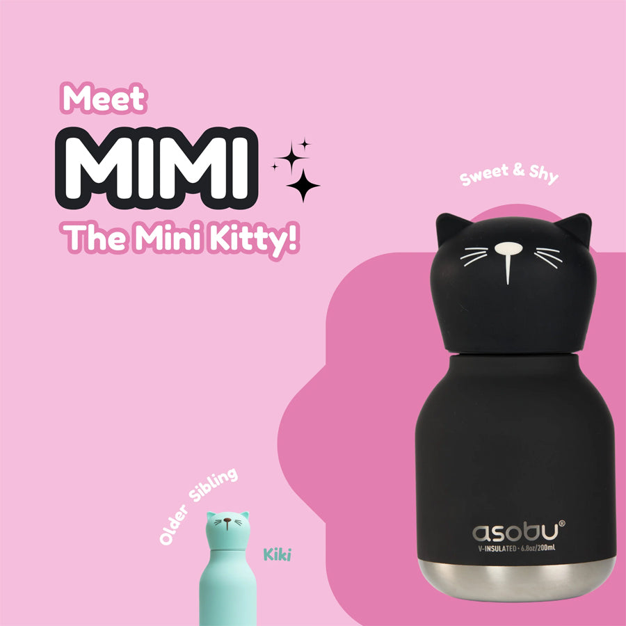 Mini Besties Trinkflasche schwarze Katze