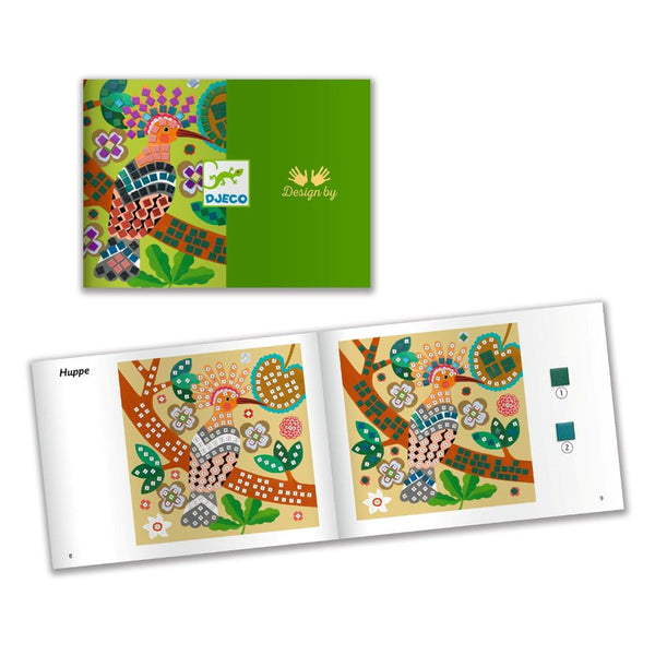 Mosaik mit Vögeln im Dschungel