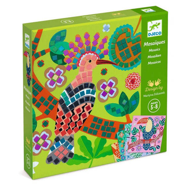 Mosaik mit Vögeln im Dschungel