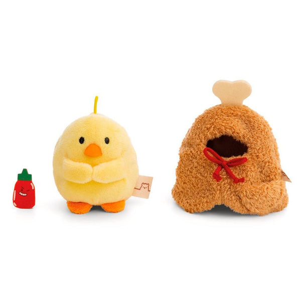 MyMochi Nici Hühnchen Tschieps im Hähnchenschenkel- und Chilisaucenkostüm (8 cm)