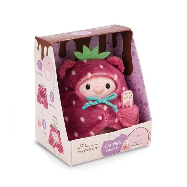 MyMochi Nici Hase Pibu im Erdbeeren- und Eiskostüm (8 cm)