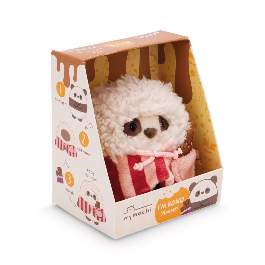 Pandaen Kono i Kostume med Chokolade og Popcorn (8 cm)