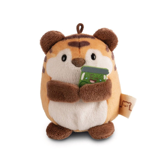 MyMochi Nici Tiger Tiggy im Hamburger- und Essiggurkekostüm (8 cm)