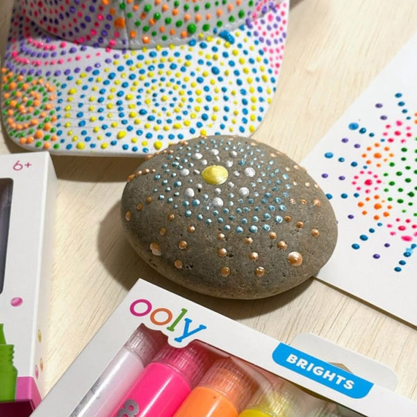 OOLY - 3D Effekt Prikmaling 8 Stk, Dot-a-lot bright