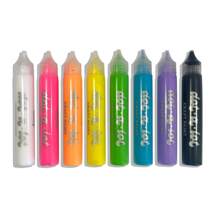 OOLY - 3D Effekt Punktmalerei 8 Stk, Dot-a-lot bright