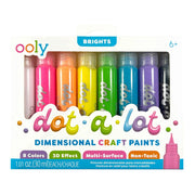 OOLY - 3D Effekt Punktmalerei 8 Stk, Dot-a-lot bright