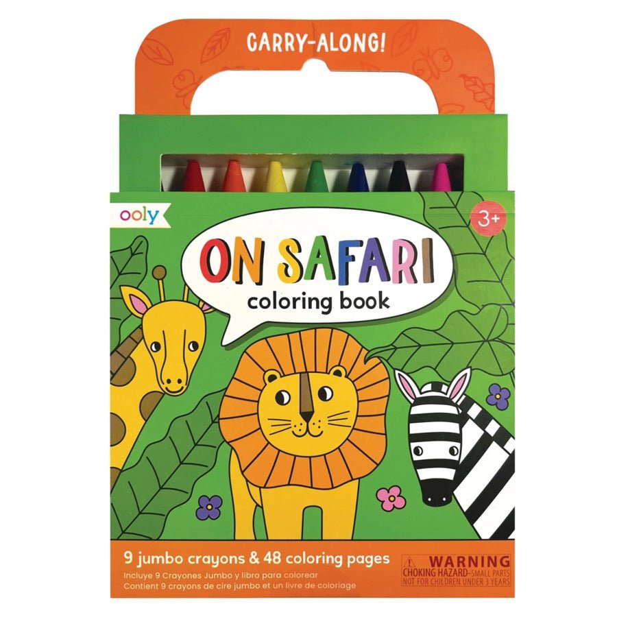 OOLY - Farvekridt Og Malebog, Safari - Carry Along