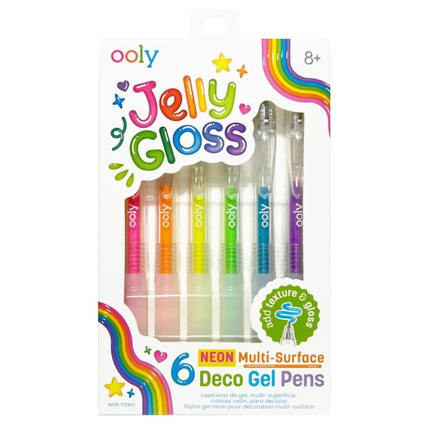 OOLY - Gelpen 6 Stk, Multi-surface Deco - Jelly Gloss Neon