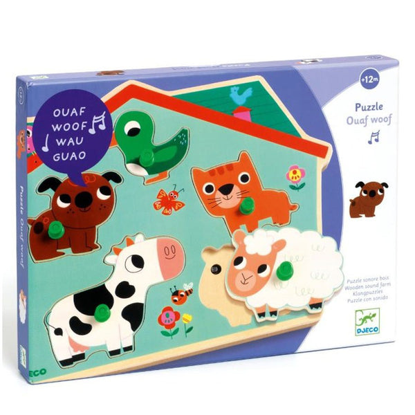 Ouaf Woof Klangpuzzle mit Bauernhof
