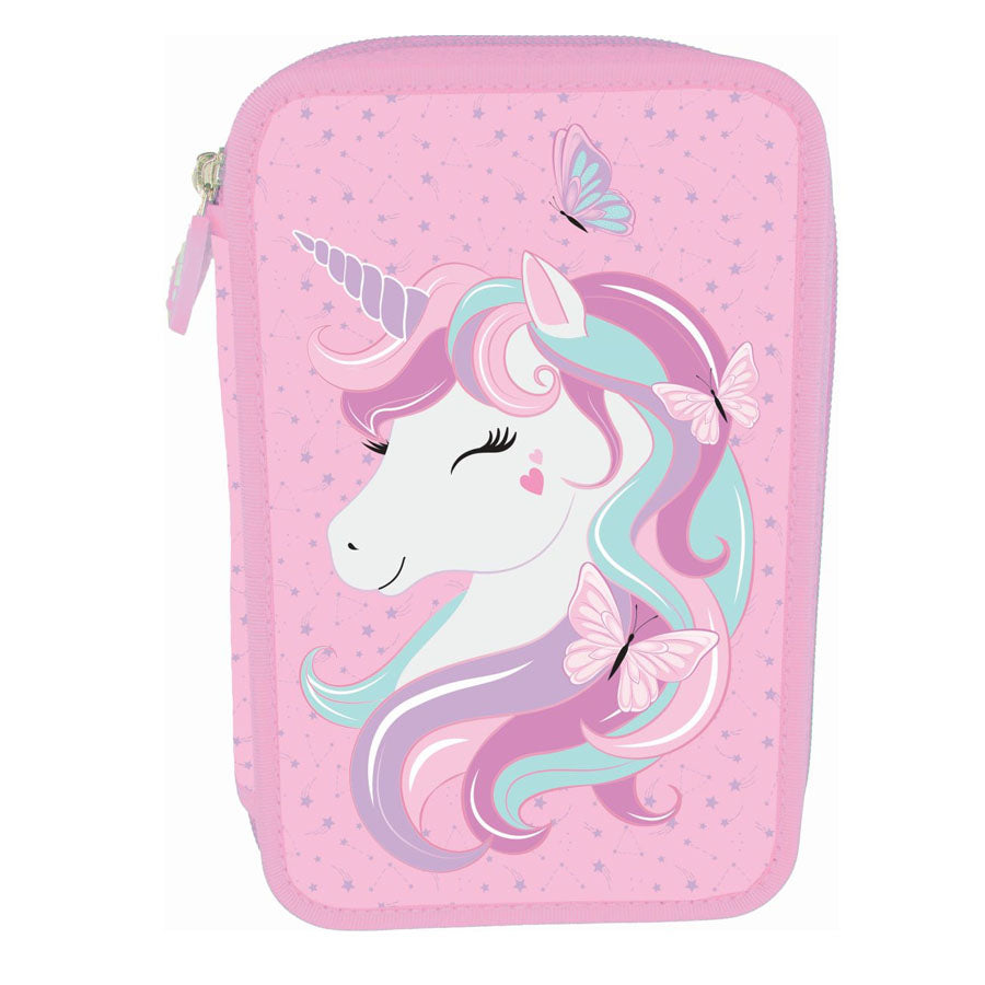 Dobbelt Penalhus med Unicorn i Rosa