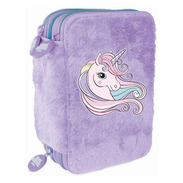 Trippel Penalhus med Unicorn i Lilla