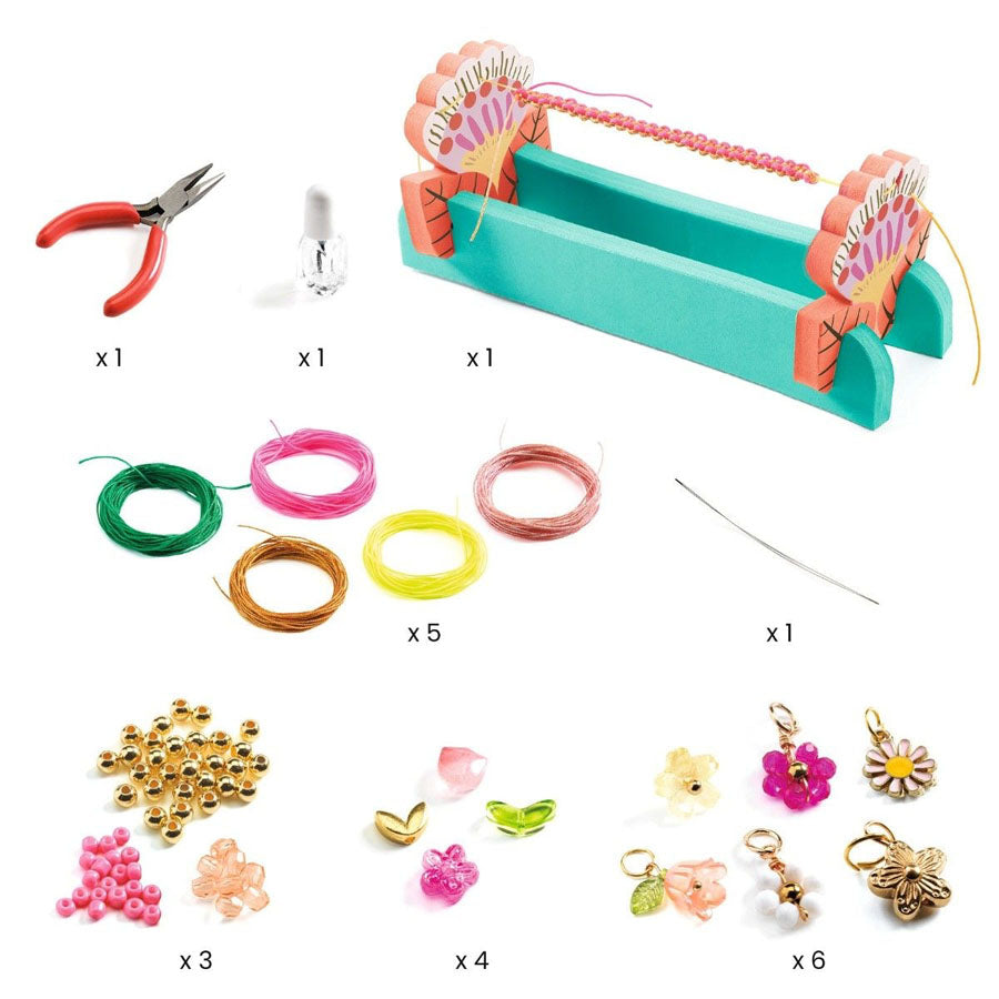 Perlenweb-Set in rosa