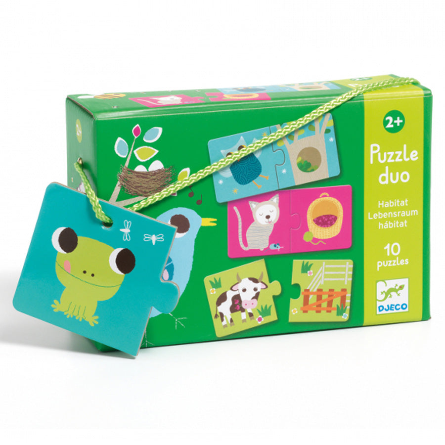 Puzzle Duo "Hvor Bor Dyrene?"