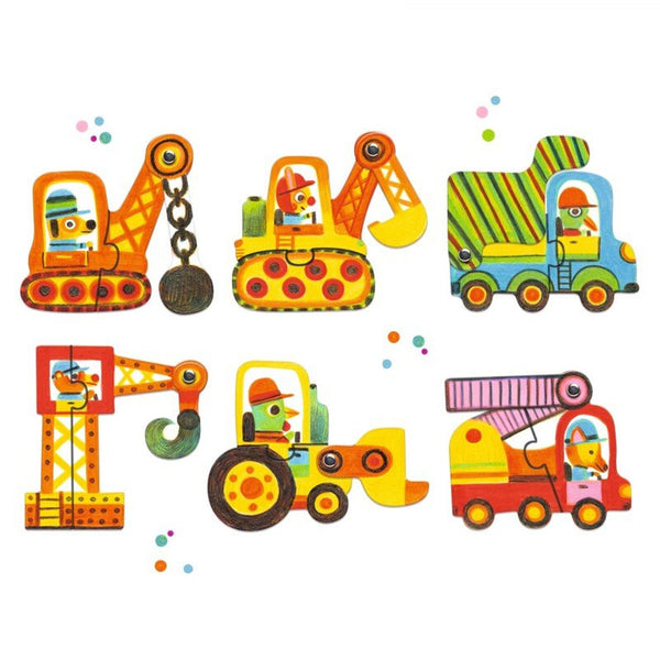 Puzzle Duo med Køretøjer