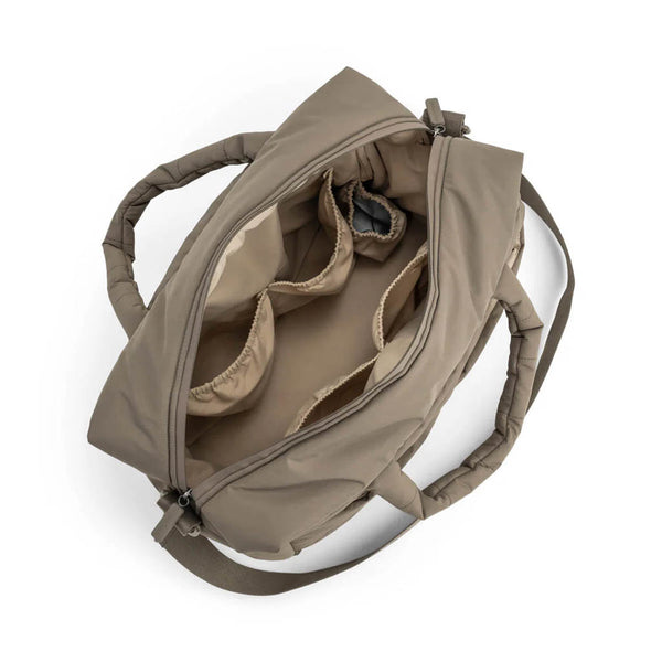 Quiltet Pusletaske i Taupe