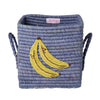Rice Aufbewahrungskorb mit Big Banana Stickerei und Griff - klein