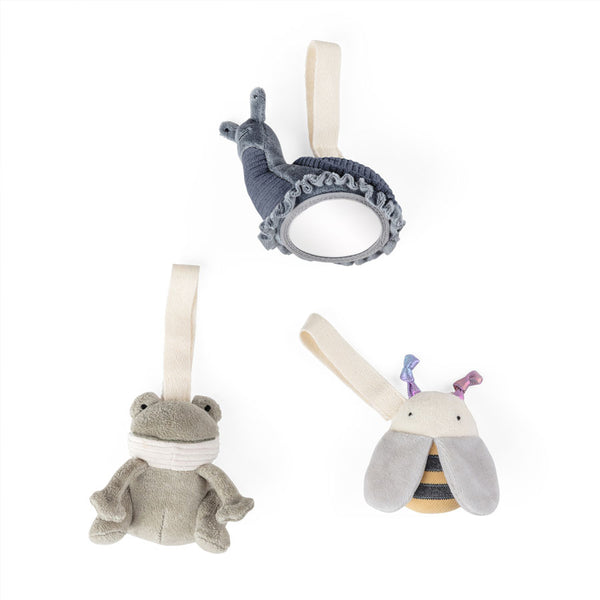 Sebra Aktivitätsspielzeug, 3 Stk. Frosch-Biene-Schnecke