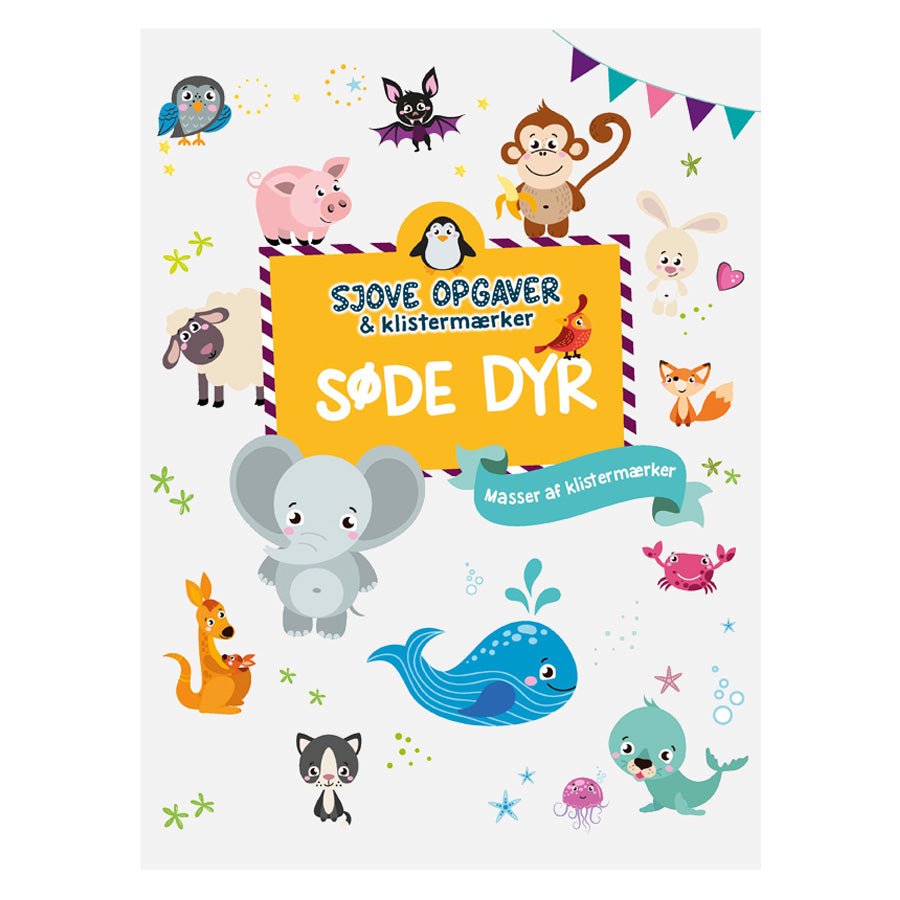Sjove Opgaver & Klistermærker: Søde Dyr