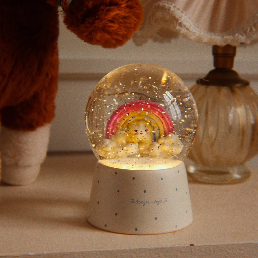 Sparkling Snekugle med Regnbue